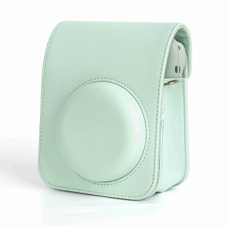 For FUJIFILM instax mini 12 Full Body Leather Case Camera Bag with Strap (Green) by bashfashion