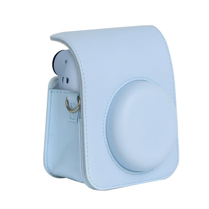 For FUJIFILM instax mini 12 Full Body Leather Case Camera Bag with Strap (Blue) by bashfashion