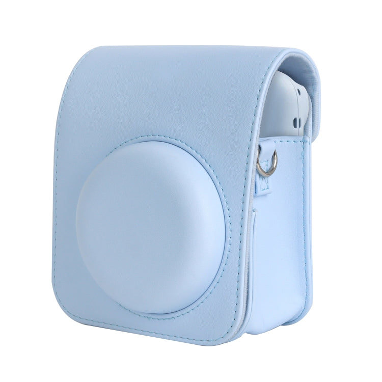 For FUJIFILM instax mini 12 Full Body Leather Case Camera Bag with Strap (Blue) by bashfashion