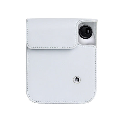 For FUJIFILM instax mini 12 Full Body Leather Case Camera Bag with Strap (White) by bashfashion