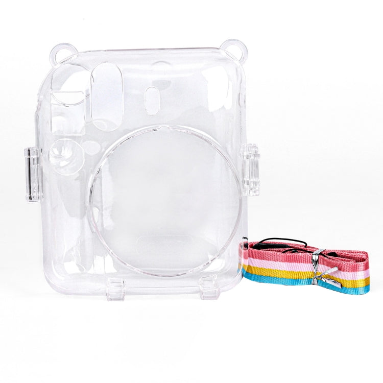 For FUJIFILM Instax mini 12 Crystal Hard Case Camera Bag with Shoulder Strap (Transparent) by bashfashion