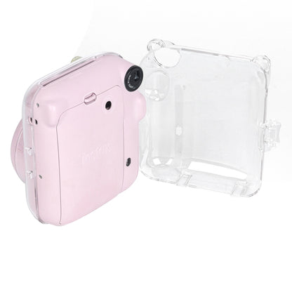 For FUJIFILM Instax mini 12 Crystal Hard Case Camera Bag with Shoulder Strap (Transparent) by bashfashion