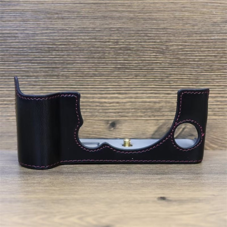 For FUJIFILM X-T5 1/4 inch Thread PU Leather Camera Half Case Base (Black) by bashfashion