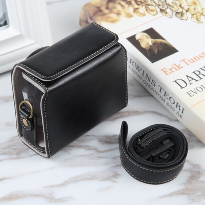 For Sony ZV-1F Vlog Camera Full Body Magnetic Leather Camera Case Bag with Strap (Black) by bashfashion