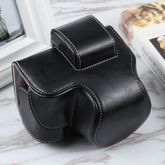 For Nikon Z50 / Z30 Camera Full Body Magnetic Leather Camera Case Bag with Strap (Black) by bashfashion