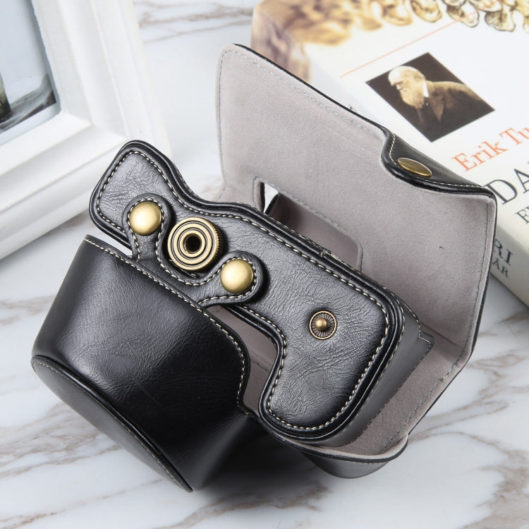 For Nikon Z50 / Z30 Camera Full Body Magnetic Leather Camera Case Bag with Strap (Black) by bashfashion