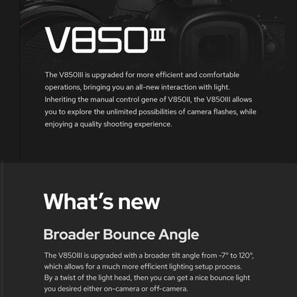 Godox V850III 2.4GHz Wireless Flash Speedlite Camera Light(EU Plug) by Godox