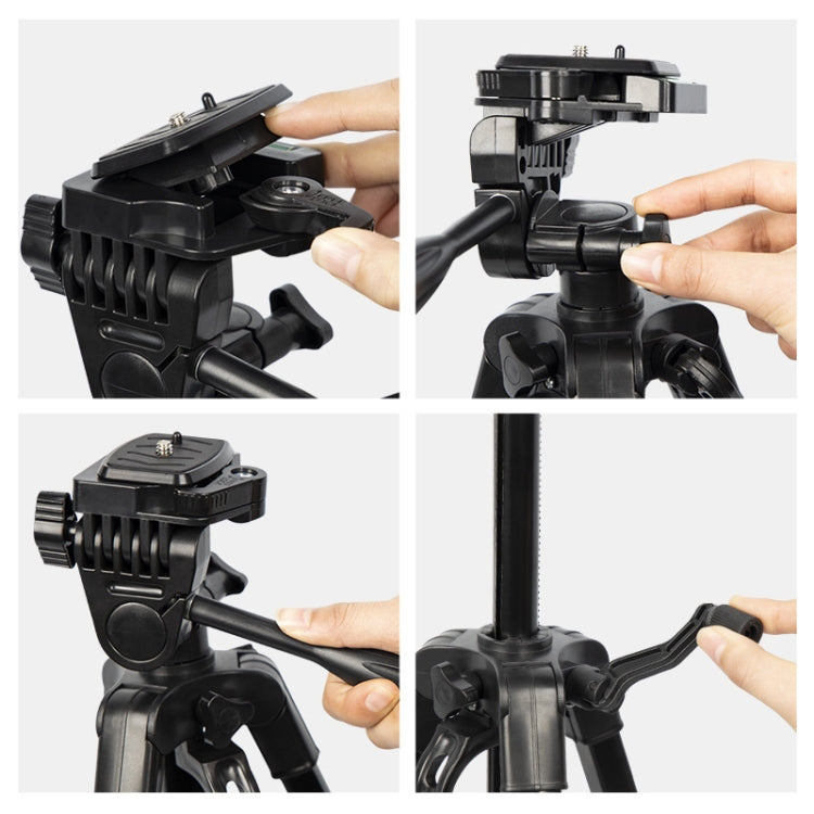 3388 1.3m Portable Phone Live Selfie Tripod DV SLR Camera Stand (Black) by bashfashion