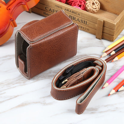 For Canon PowerShot G7 X Full Body Camera PU Leather Camera Case Bag with Strap (Coffee) by bashfashion