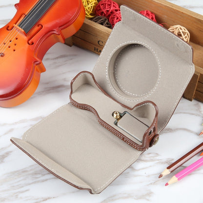 For Canon PowerShot G7 X Full Body Camera PU Leather Camera Case Bag with Strap (Coffee) by bashfashion