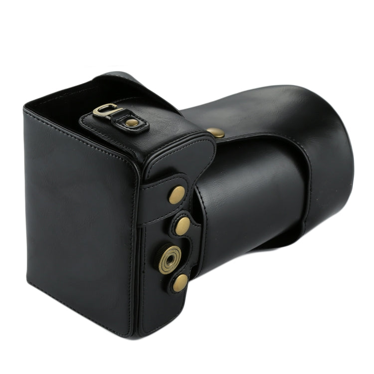 Full Body Camera PU Leather Case Bag for Canon EOS 760D / 750D (18-135mm Lens) (Black) by bashfashion