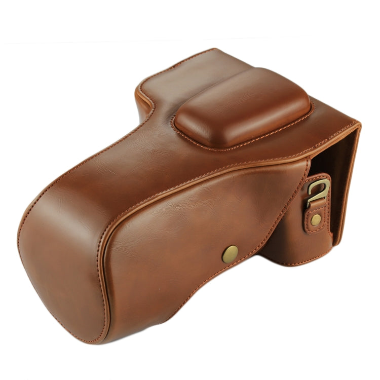 Full Body Camera PU Leather Case Bag for Canon EOS 760D / 750D (18-135mm Lens) (Brown) by bashfashion