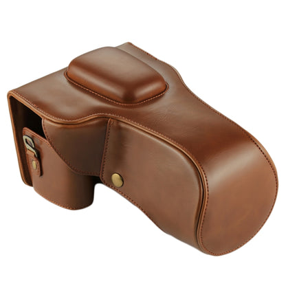 Full Body Camera PU Leather Case Bag for Canon EOS 760D / 750D (18-135mm Lens) (Brown) by bashfashion