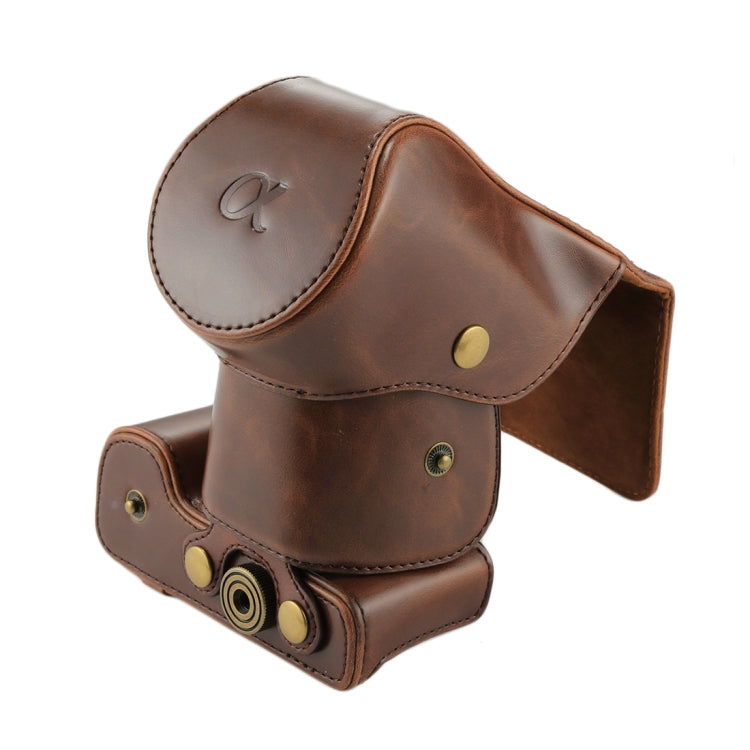 Full Body Camera PU Leather Case Bag with Strap for Sony NEX 7 / F3 (18-55mm Lens)(Coffee) by bashfashion