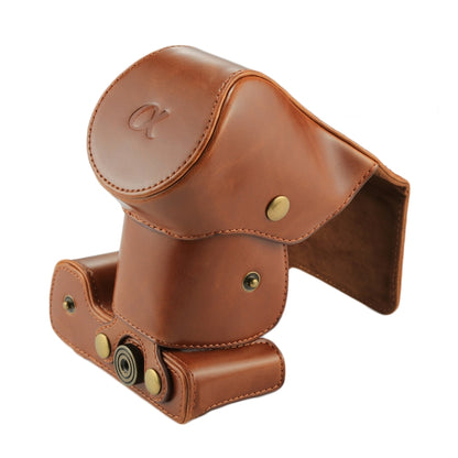 Full Body Camera PU Leather Case Bag with Strap for Sony NEX 7 / F3 (18-55mm Lens)(Brown) by bashfashion