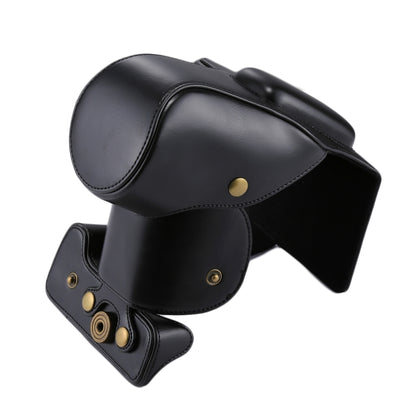 Full Body Camera PU Leather Case Bag for Canon EOS 200D (18-55mm Lens)(Black) by bashfashion