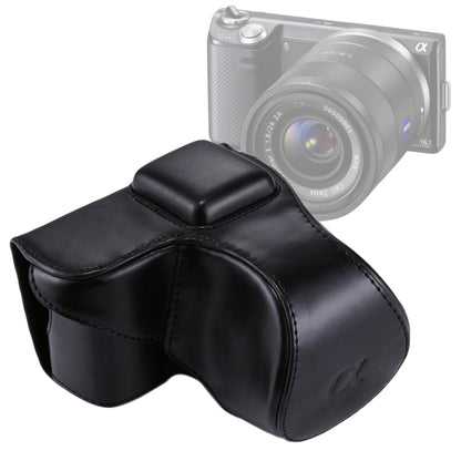 Full Body Camera PU Leather Case Bag with Strap for Sony NEX 5N / 5R / 5T (16-50mm / 18-55mm Lens)(Black) by bashfashion