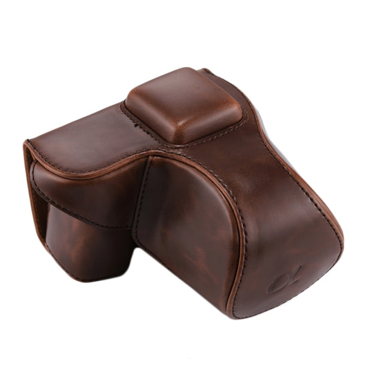 Full Body Camera PU Leather Case Bag with Strap for Sony NEX 5N / 5R / 5T (16-50mm / 18-55mm Lens)(Coffee) by bashfashion