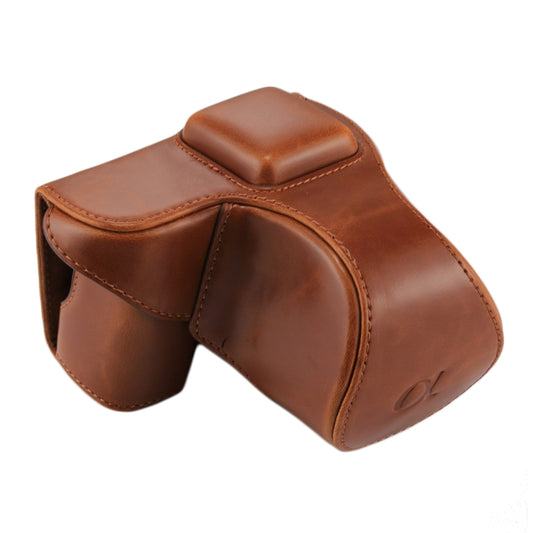 Full Body Camera PU Leather Case Bag with Strap for Sony NEX 5N / 5R / 5T (16-50mm / 18-55mm Lens)(Brown) by bashfashion