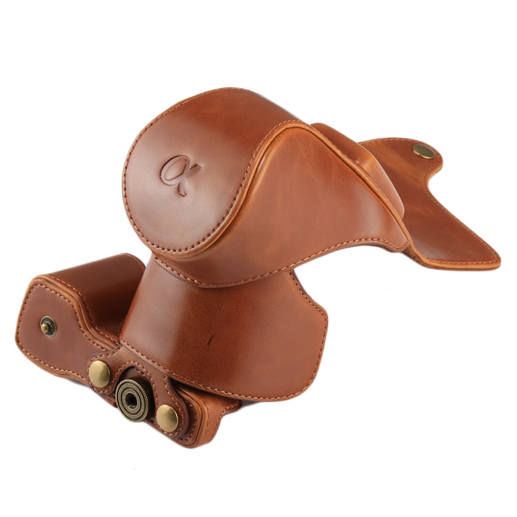 Full Body Camera PU Leather Case Bag with Strap for Sony NEX 5N / 5R / 5T (16-50mm / 18-55mm Lens)(Brown) by bashfashion