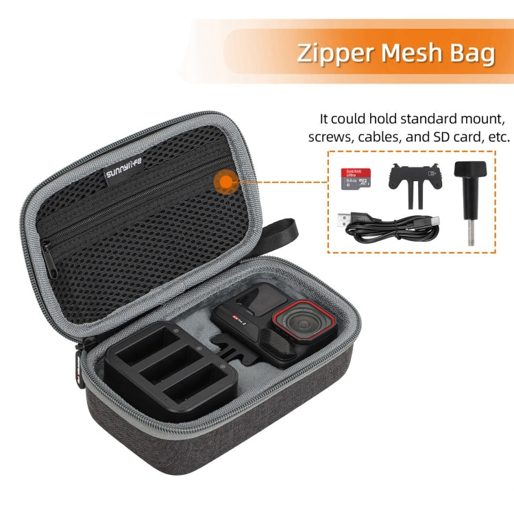 For Insta360 Ace / Ace Pro 1 / Ace Pro 2 Sunnylife Portable Carrying Case Handbag Mini Travel Case Organizer Protective Bag (Dark Grey) by Sunnylife