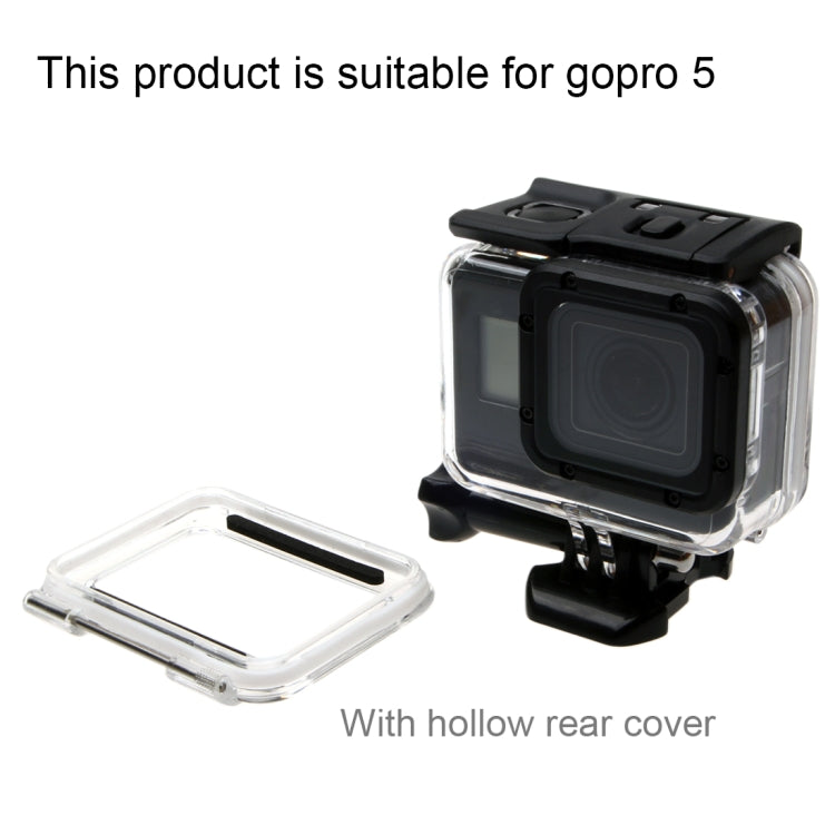 For GoPro NEW HERO /HERO6 /5 30m Waterproof Housing Protective Case + Hollow Back Cover with Buckle Basic Mount & Screw, No Need to Disassemble Lens(GP413) by bashfashion