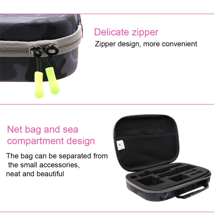 Camouflage Pattern EVA Shockproof Waterproof Portable Case forGoPro, Insta360, DJI and Other Action Cameras Accessories, Size: 27cm x 19cm x 7cm by bashfashion