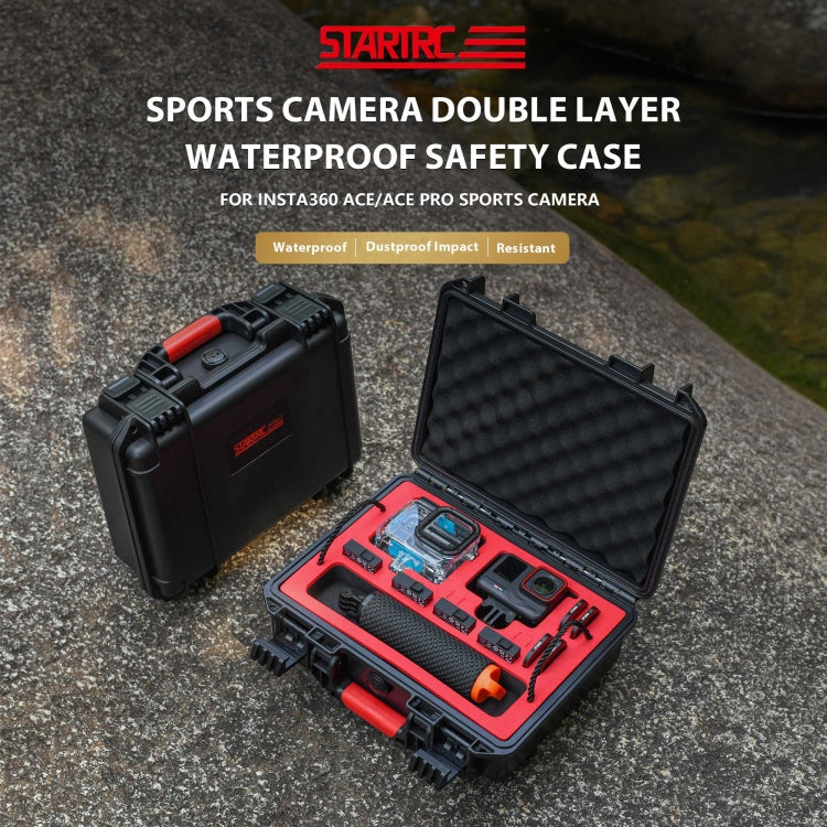 For Insta360 Ace / Ace Pro STARTRC Waterproof Dual-layer Suitcase Storage Box (Black) by STARTRC