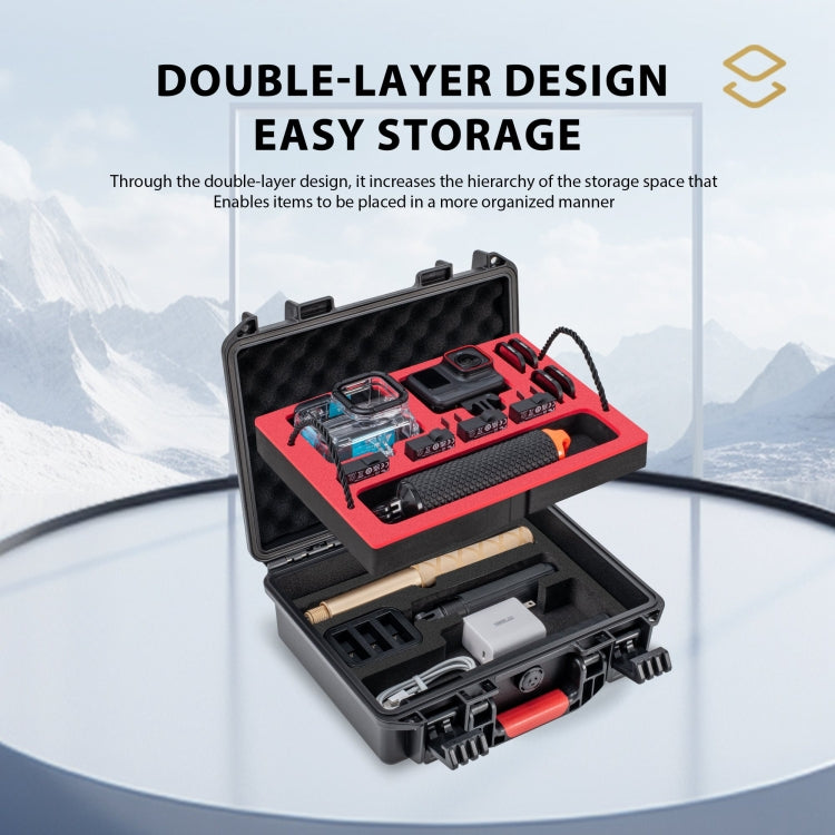 For Insta360 Ace / Ace Pro STARTRC Waterproof Dual-layer Suitcase Storage Box (Black) by STARTRC