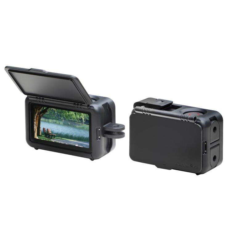 For DJI Osmo Action 5 Pro / 4 / 3 Sunnylife Protective Case Frame Mount Adapter Sun Hood Housing Case (Black) by Sunnylife