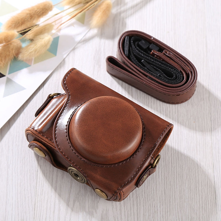 Full Body Camera PU Leather Case Bag with Strap for Canon G9X / G9X II (Coffee) by bashfashion