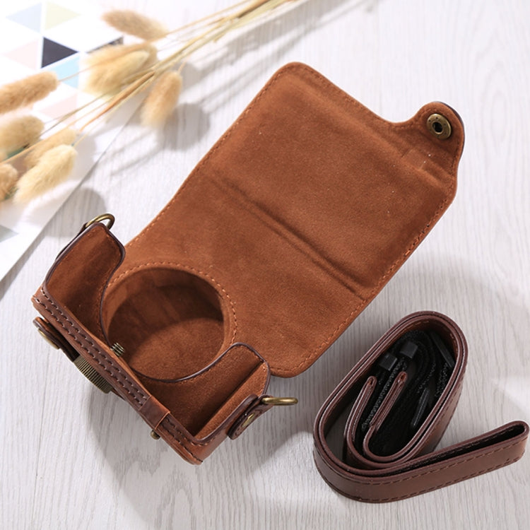 Full Body Camera PU Leather Case Bag with Strap for Canon G9X / G9X II (Coffee) by bashfashion