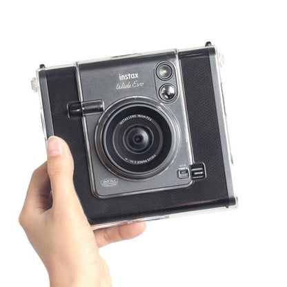For FUJIFILM instax WIDE Evo Protective Crystal Shell Case with Strap (Transparent) by bashfashion