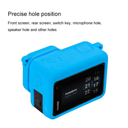 For Insta360 Ace Body Silicone Protective Case with Lens Cap (Blue) by bashfashion