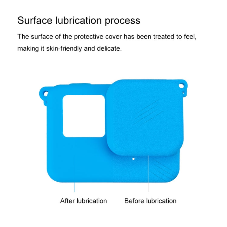 For Insta360 Ace Body Silicone Protective Case with Lens Cap (Blue) by bashfashion