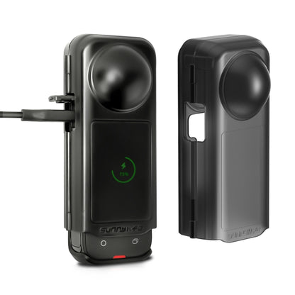 For Insta360 X4 Sunnylife Integrated Lens Screen Camera Cover Protector Screen Protective Case (Transparent Black) by Sunnylife