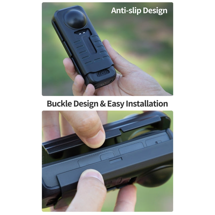 For Insta360 X4 Sunnylife Integrated Lens Screen Camera Cover Protector Screen Protective Case (Transparent Black) by Sunnylife