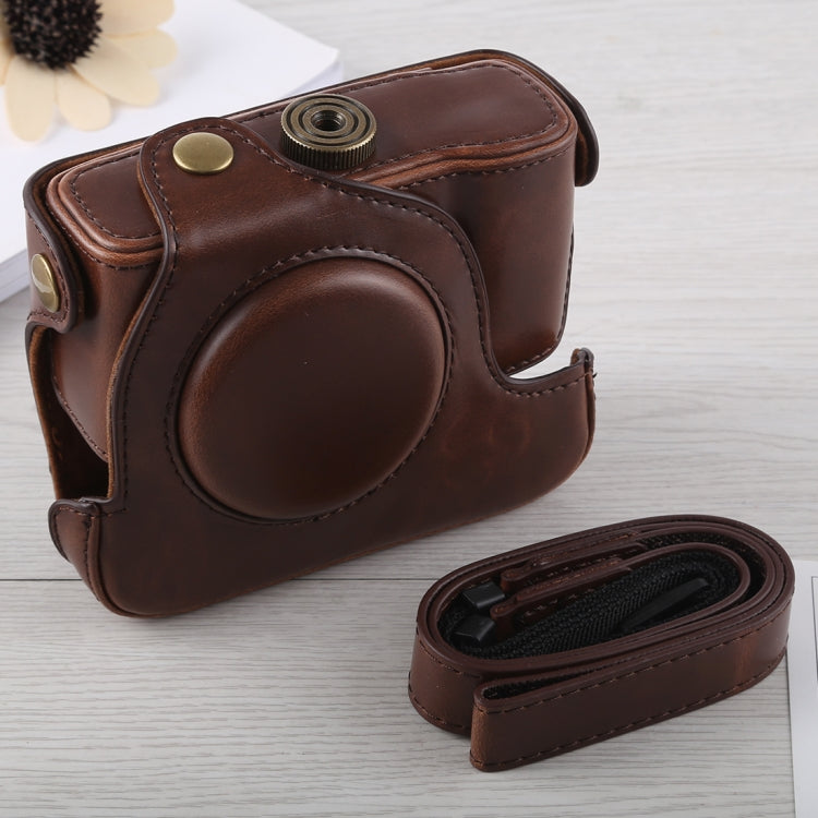 Full Body Camera PU Leather Case Bag with Strap for Canon G16 (Coffee) by bashfashion