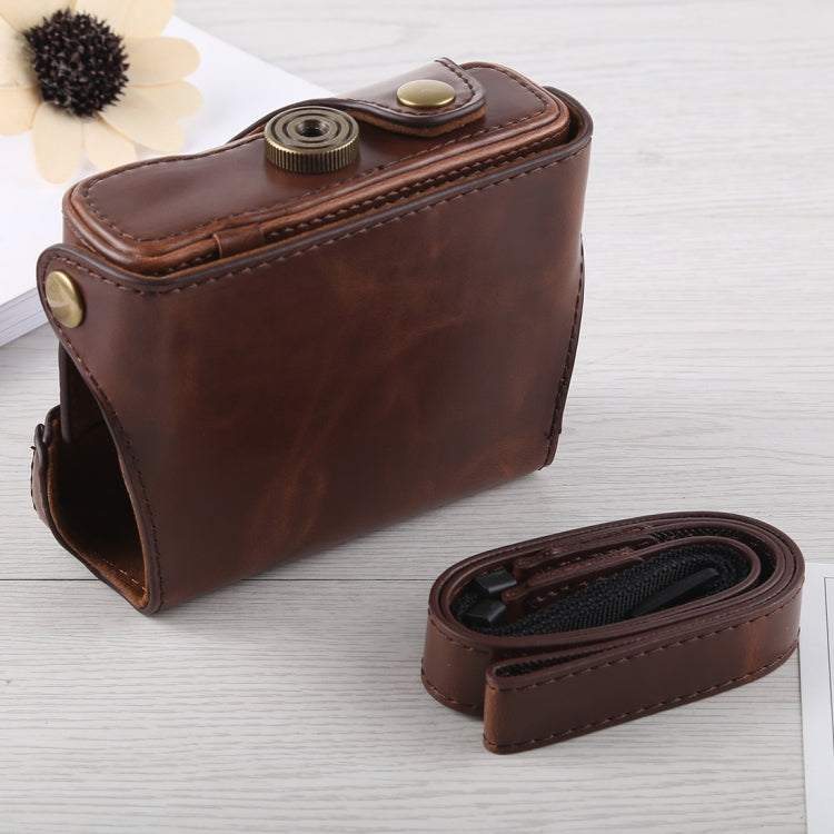 Full Body Camera PU Leather Case Bag with Strap for Canon G16 (Coffee) by bashfashion