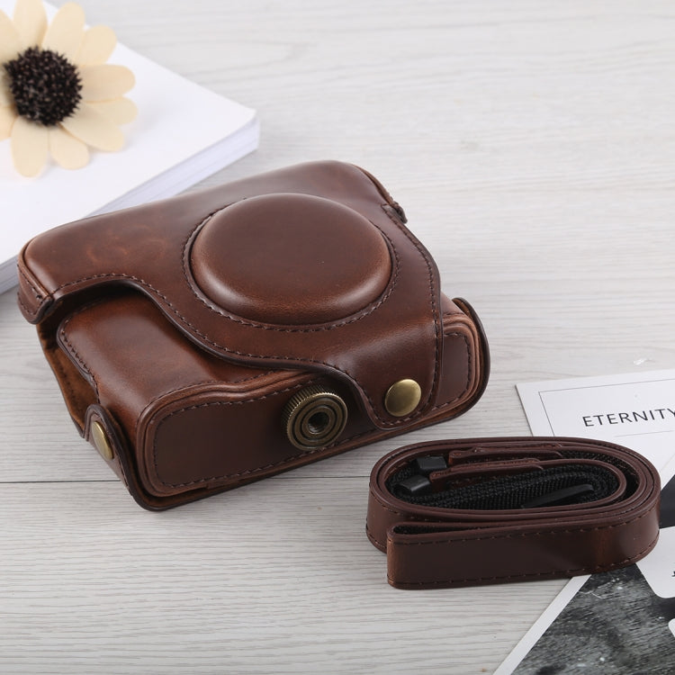 Full Body Camera PU Leather Case Bag with Strap for Canon G16 (Coffee) by bashfashion