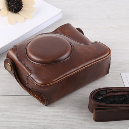 Full Body Camera PU Leather Case Bag with Strap for Canon G16 (Coffee) by bashfashion