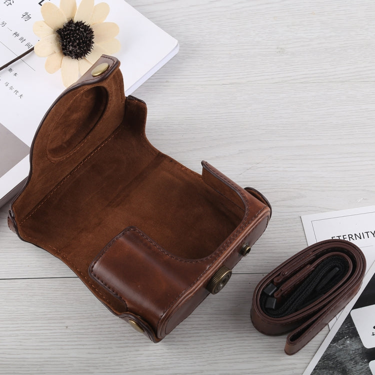 Full Body Camera PU Leather Case Bag with Strap for Canon G16 (Coffee) by bashfashion