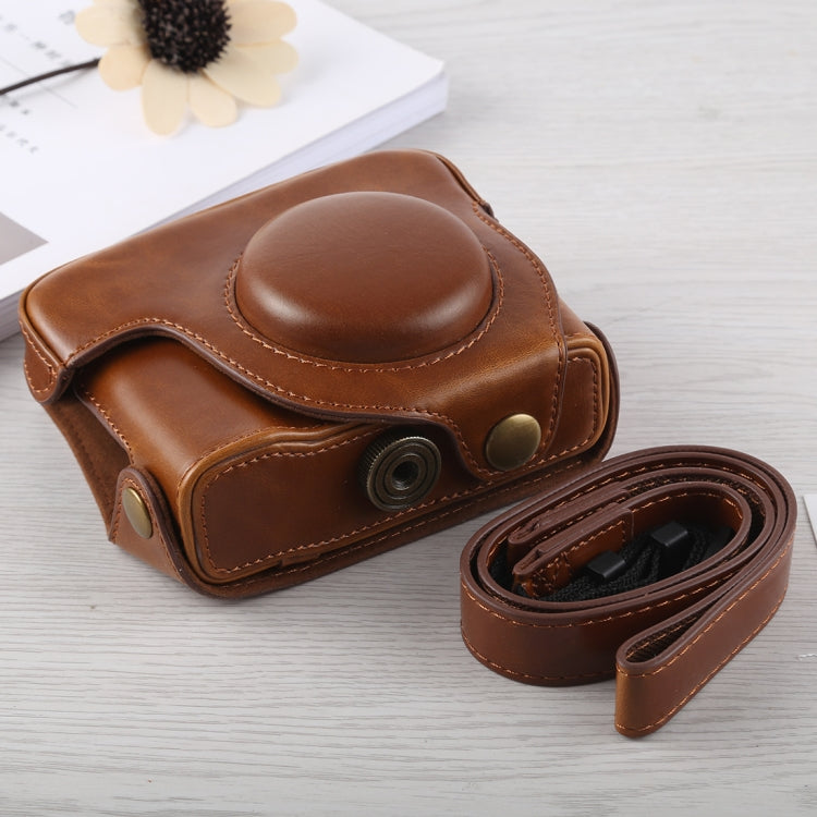 Full Body Camera PU Leather Case Bag with Strap for Canon G16 (Brown) by bashfashion