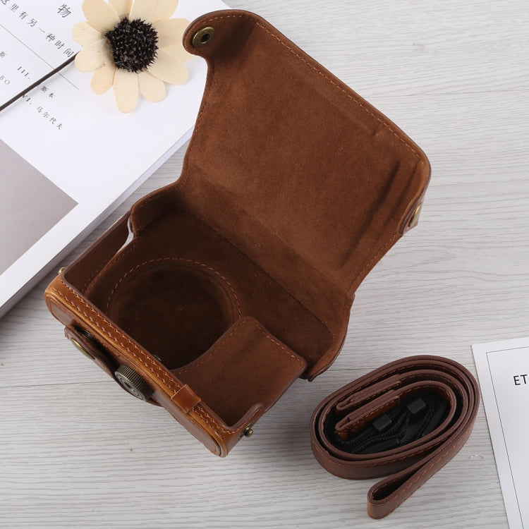 Full Body Camera PU Leather Case Bag with Strap for Canon G16 (Brown) by bashfashion