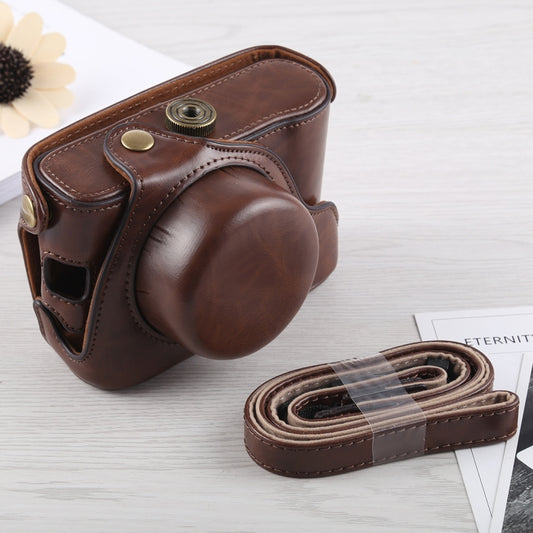 Full Body Camera PU Leather Case Bag with Strap for Fujifilm X100F (Coffee) by bashfashion