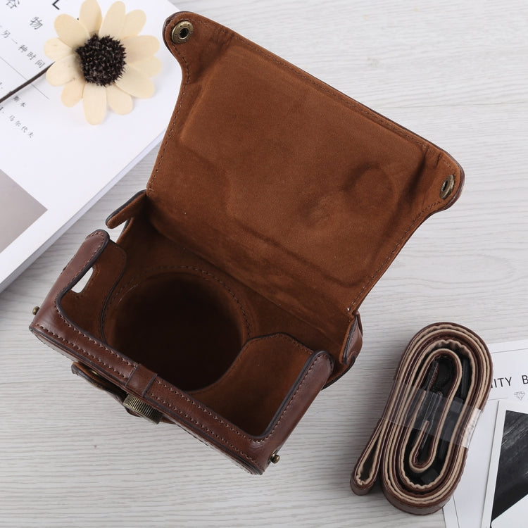 Full Body Camera PU Leather Case Bag with Strap for Fujifilm X100F (Coffee) by bashfashion