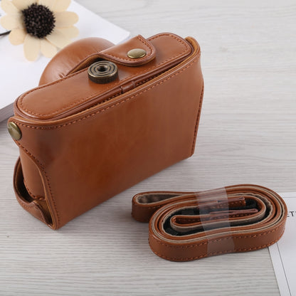 Full Body Camera PU Leather Case Bag with Strap for Fujifilm X100F (Brown) by bashfashion