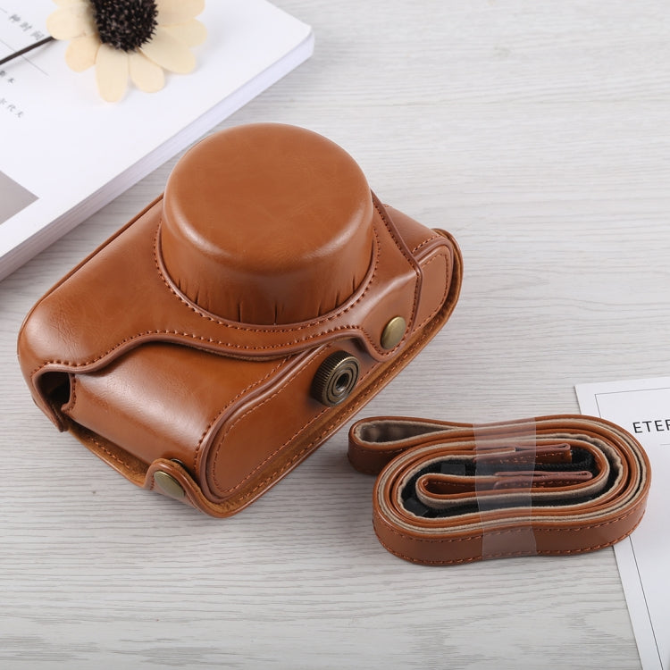 Full Body Camera PU Leather Case Bag with Strap for Fujifilm X100F (Brown) by bashfashion