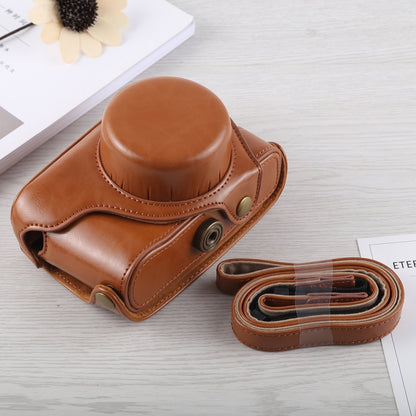 Full Body Camera PU Leather Case Bag with Strap for Fujifilm X100F (Brown) by bashfashion