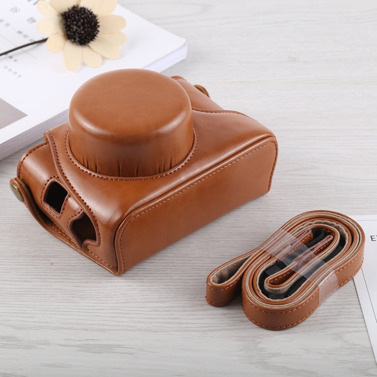 Full Body Camera PU Leather Case Bag with Strap for Fujifilm X100F (Brown) by bashfashion